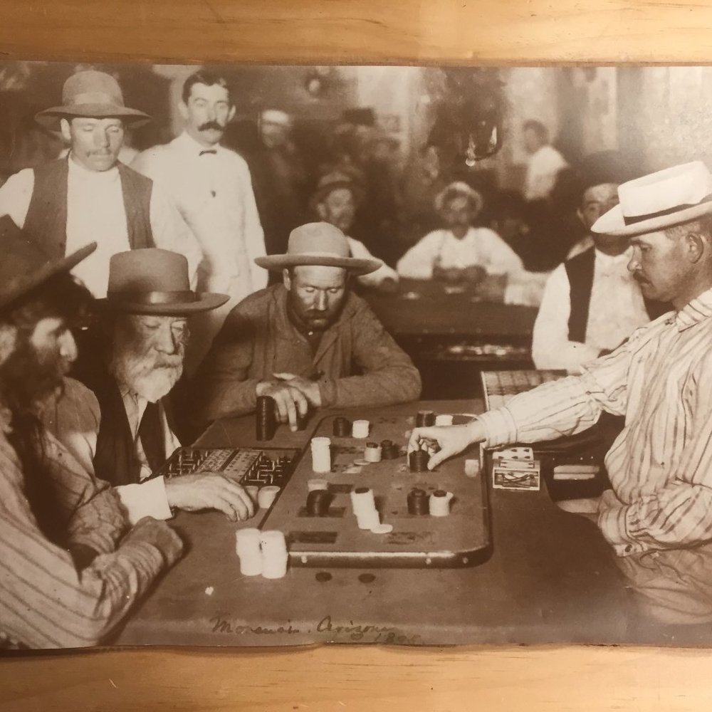 Old Fashioned Poker Print from Arizona 1895